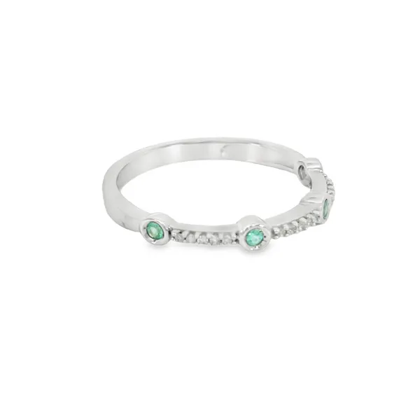 10 Karat White Gold Emerald Fashion Ring Image 2 S&E Jewelers Depew, NY