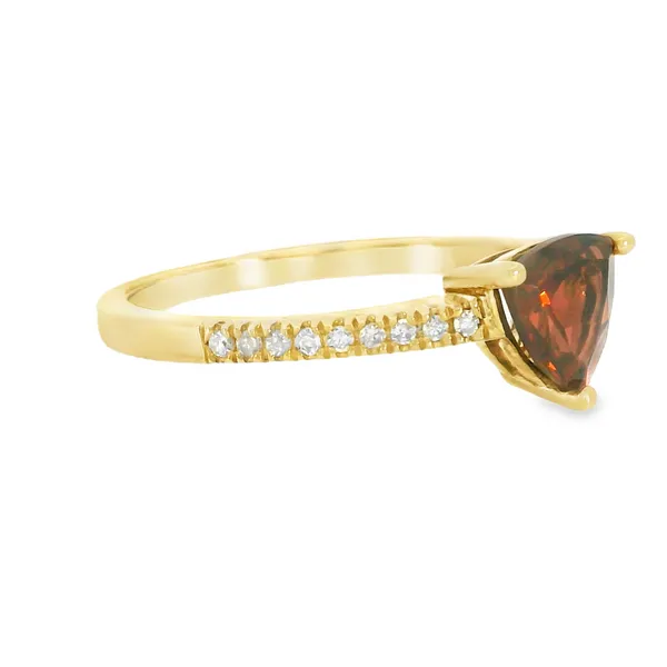 10 Karat Yellow Gold Garnet Fashion Ring Image 2 S&E Jewelers Depew, NY