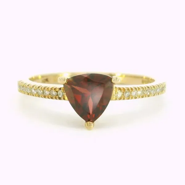 10 Karat Yellow Gold Garnet Fashion Ring Image 4 S&E Jewelers Depew, NY