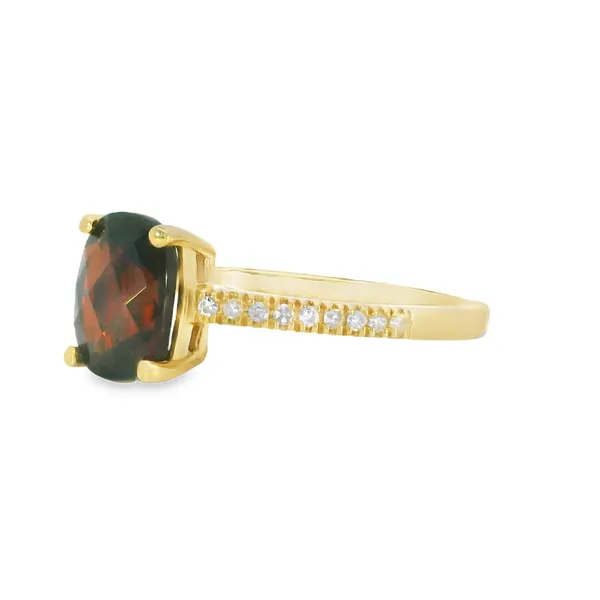 10 Karat Yellow Gold Garnet Fashion Ring Image 3 S&E Jewelers Depew, NY
