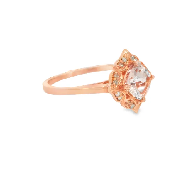 Round Morganite Fashion Ring Image 2 S&E Jewelers Depew, NY