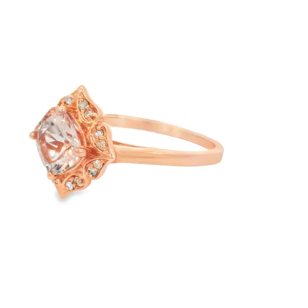 Round Morganite Fashion Ring Image 3 S&E Jewelers Depew, NY