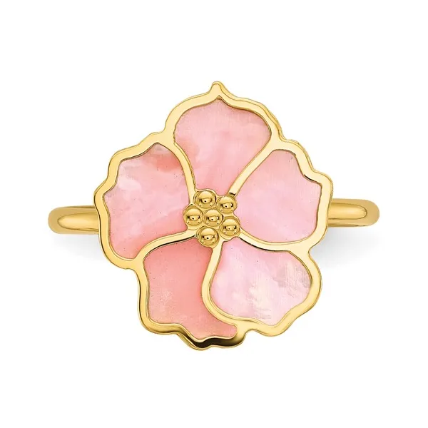 14 Karat Yellow Gold Mother Of Pearl Fashion Ring Image 3 S&E Jewelers Depew, NY