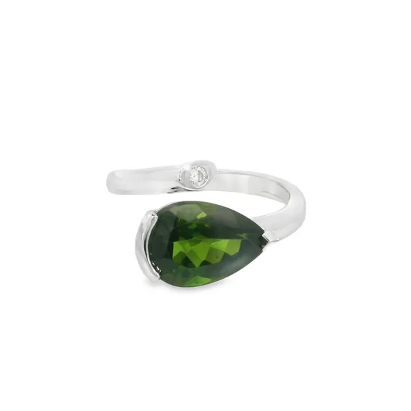 14 Karat White Gold Pear Emerald Fashion Ring S&E Jewelers Depew, NY