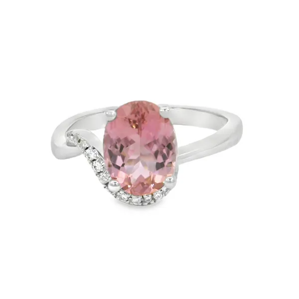 14 Karat White Gold Oval Pink Tourmaline Fashion Ring S&E Jewelers Depew, NY