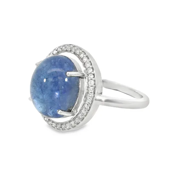 14 Karat White Gold Round Tanzanite Fashion Ring Image 3 S&E Jewelers Depew, NY