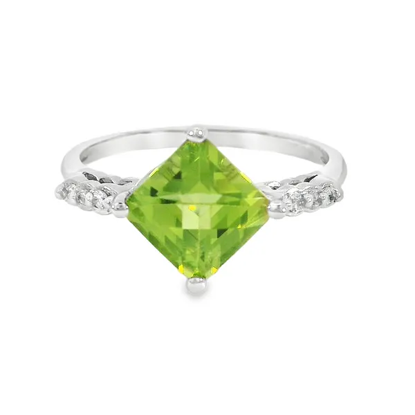 14 Karat White Gold Peridot Fashion Ring S&E Jewelers Depew, NY