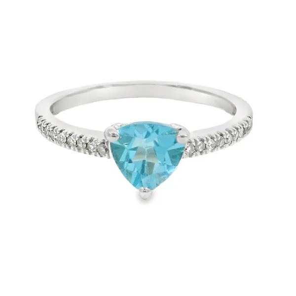 10 Karat White Gold Blue Topaz Fashion Ring S&E Jewelers Depew, NY
