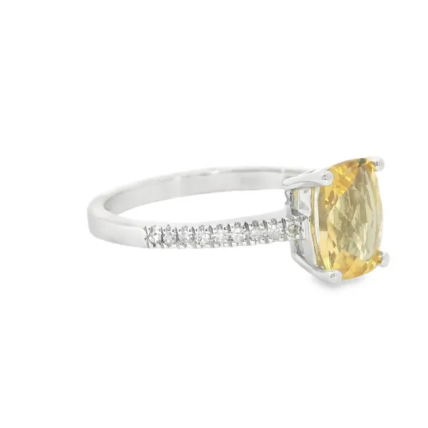 10 Karat White Gold Citrine Fashion Ring Image 2 S&E Jewelers Depew, NY
