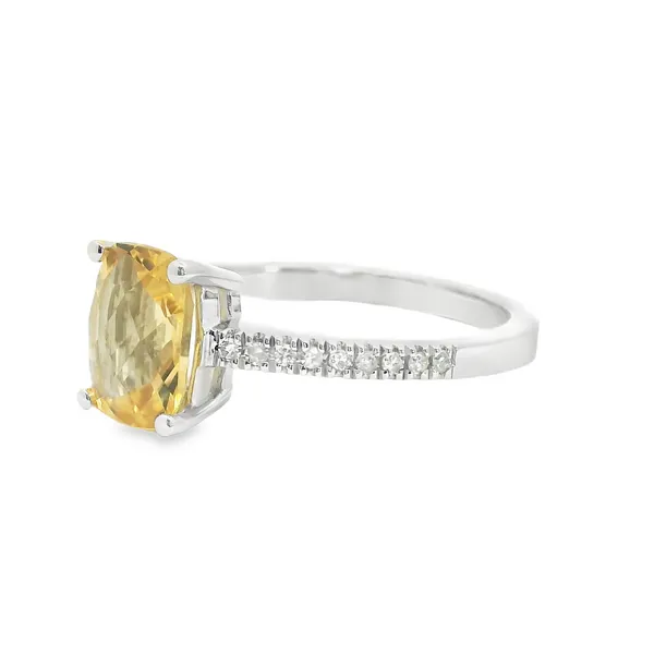 10 Karat White Gold Citrine Fashion Ring Image 3 S&E Jewelers Depew, NY