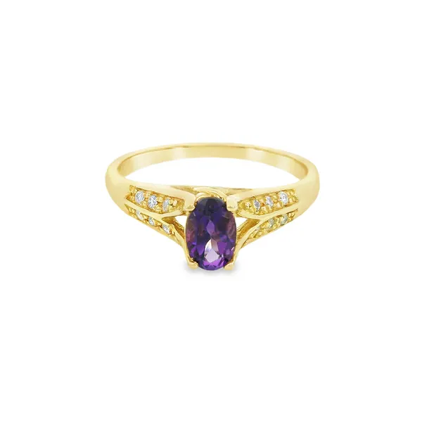 14 Karat Yellow Gold Amethyst Fashion Ring S&E Jewelers Depew, NY