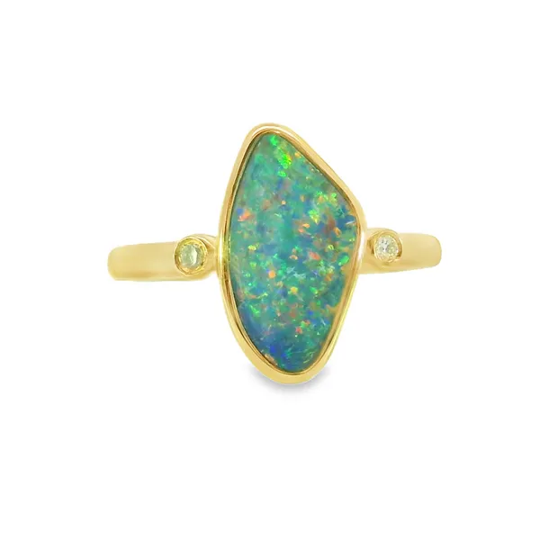 14 Karat Yellow Gold Opal Doublet Fashion Ring S&E Jewelers Depew, NY