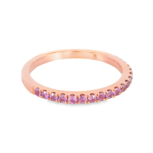 14Kt Rose Gold Pink Sapphire Ring Image 2 S&E Jewelers Depew, NY