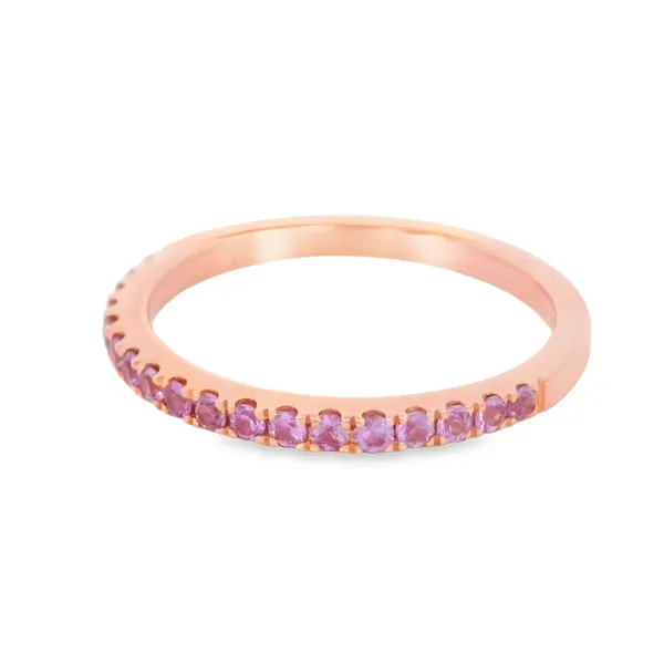 14Kt Rose Gold Pink Sapphire Ring Image 3 S&E Jewelers Depew, NY