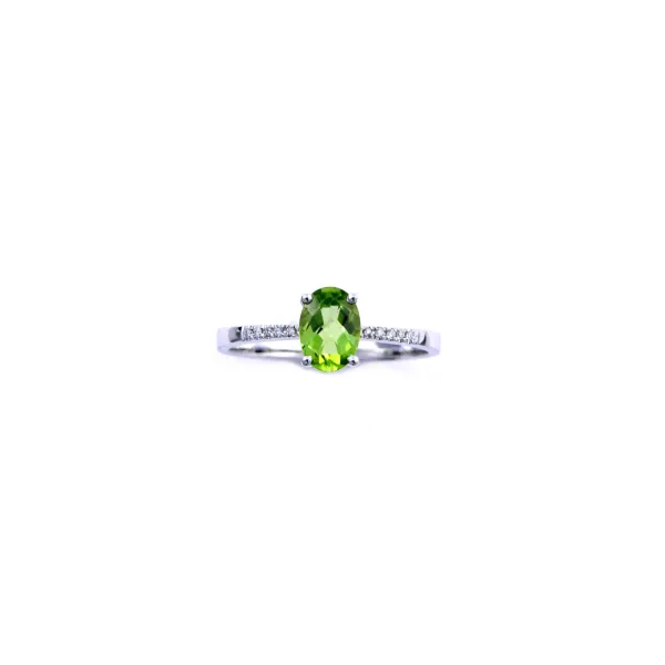 14KT Platinum Peridot Fashion Ring S&E Jewelers Depew, NY