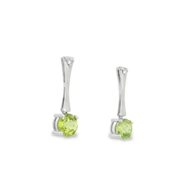 14KT Gold Peridot Earrings Image 2 S&E Jewelers Depew, NY