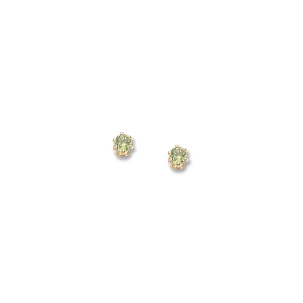 14Kt Yellow Peridot Stud Earrings S&E Jewelers Depew, NY