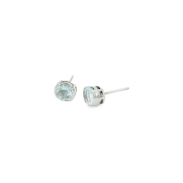 14Kt White Gold Aquamarine Earrings Image 2 S&E Jewelers Depew, NY