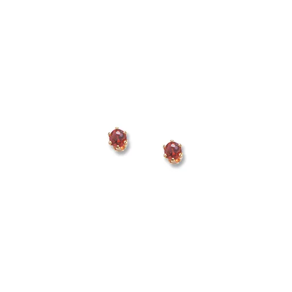 14Kt Yellow Gold Garnet Stud Earrings S&E Jewelers Depew, NY