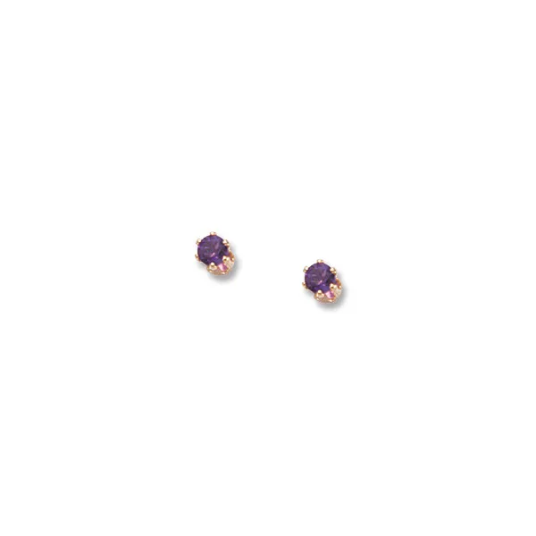 14Kt Yellow Gold Amethyst Stud Earrings S&E Jewelers Depew, NY