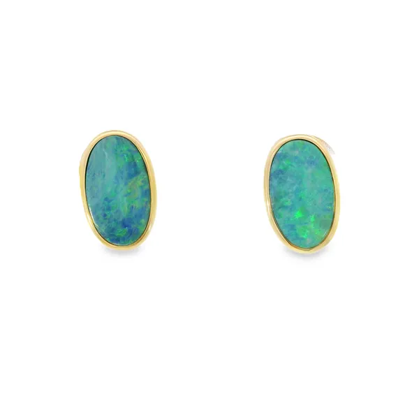 14Kt Yellow Gold Boulder Opal Earrings S&E Jewelers Depew, NY