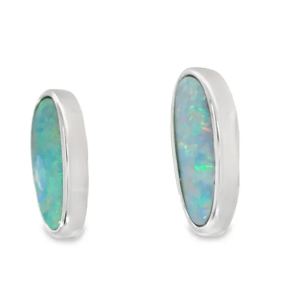 Sterling Silver Boulder Opal Earrings Image 3 S&E Jewelers Depew, NY