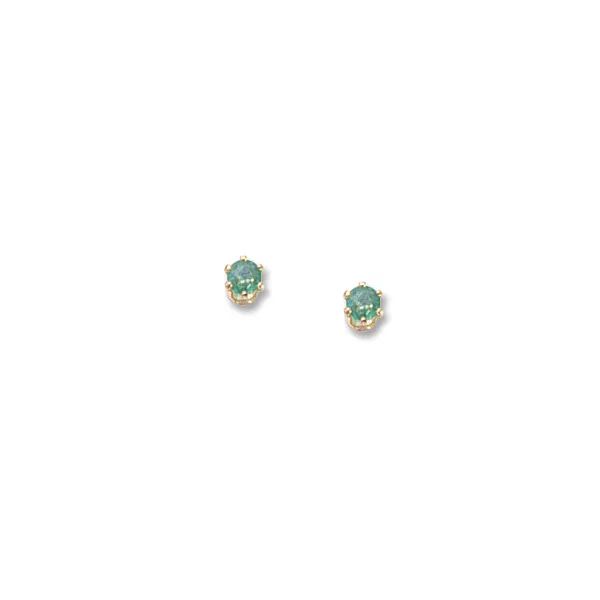 14K Yellow Gold Emerald Earrings S&E Jewelers Depew, NY