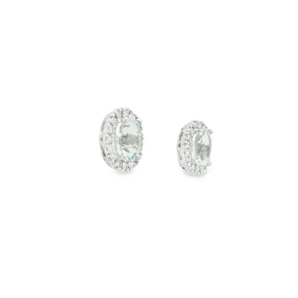 14K White Gold Aqua Earrings Image 2 S&E Jewelers Depew, NY