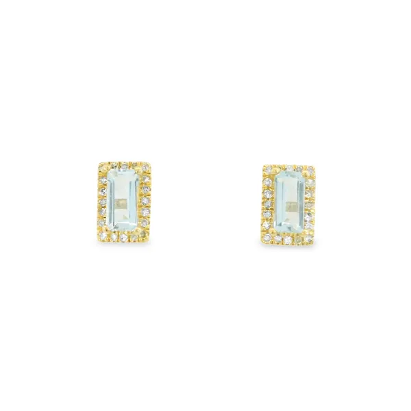 14K Yellow Gold Aquamarine Earrings S&E Jewelers Depew, NY