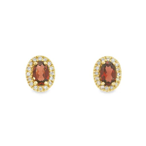 10K Yellow Gold Garnet Earrings S&E Jewelers Depew, NY