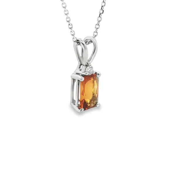 14KT White Gold Citrine Earrings Image 2 S&E Jewelers Depew, NY