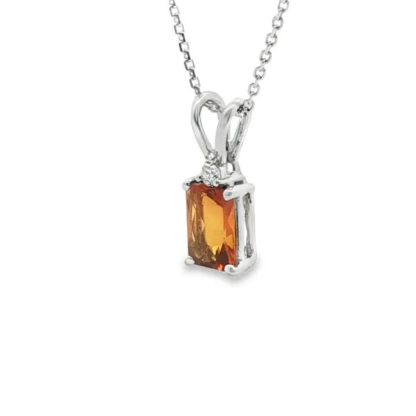 14KT White Gold Citrine Earrings Image 3 S&E Jewelers Depew, NY