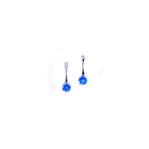 14KT White Colored Stone Earrings S&E Jewelers Depew, NY