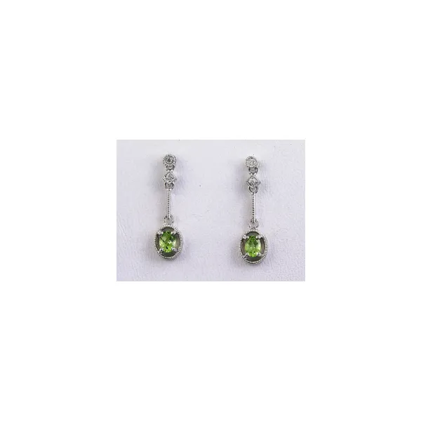 Platinum Colored Stone Earrings S&E Jewelers Depew, NY