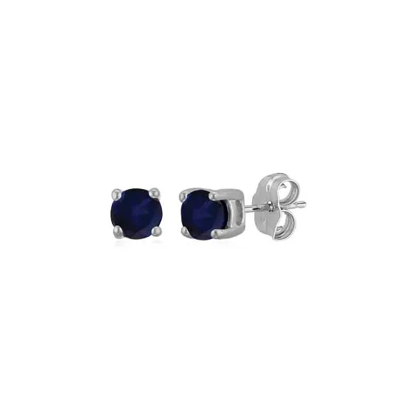 14KT White Gold Sapphire Stud Earrings S&E Jewelers Depew, NY