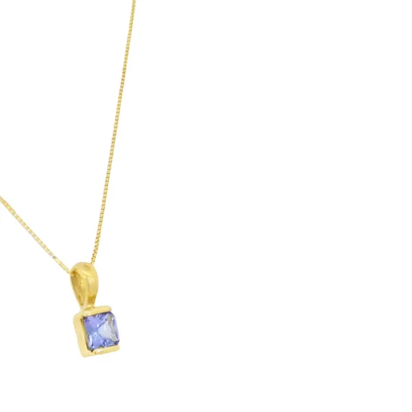 14K Yellow Gold Tanzanite Pendant Image 2 S&E Jewelers Depew, NY