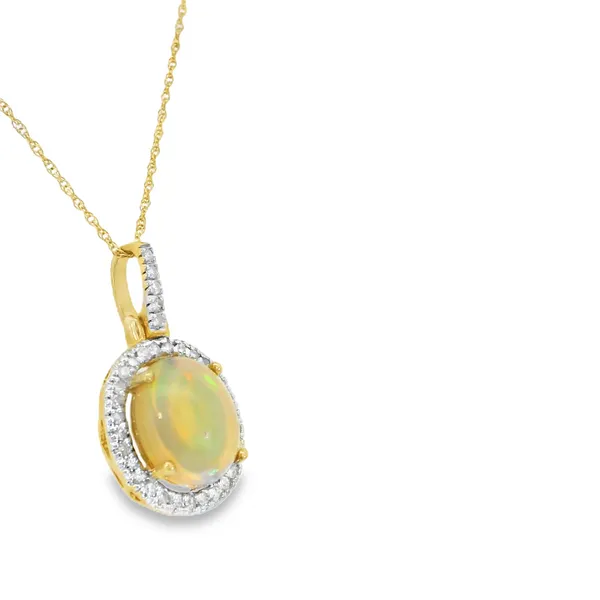 14KT Gold Opal Pendant Image 2 S&E Jewelers Depew, NY