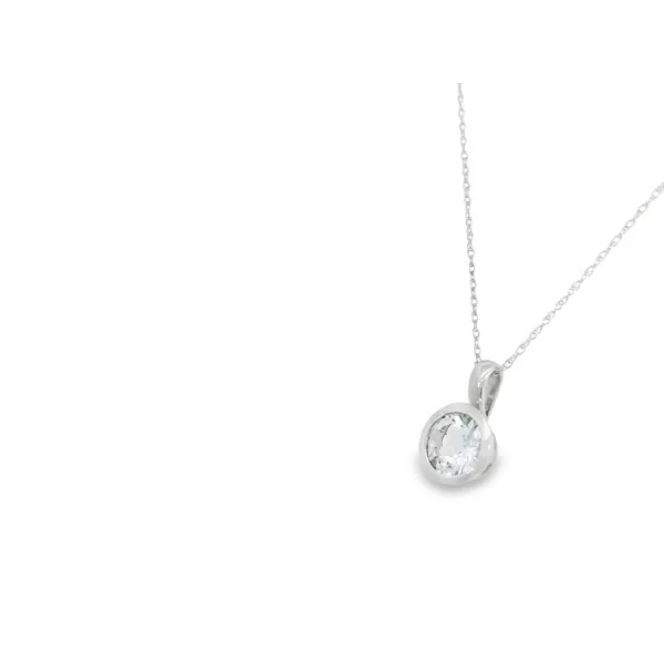Aquamarine Pendant in 14K White Gold Image 3 S&E Jewelers Depew, NY