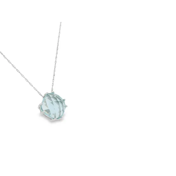 Blue Topaz Pendant in 10K White Gold Image 2 S&E Jewelers Depew, NY