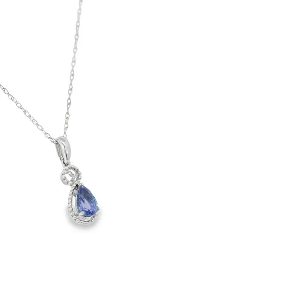 18K White Gold Tanzanite Pendant Image 2 S&E Jewelers Depew, NY