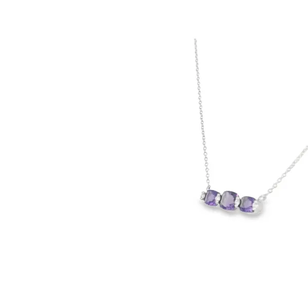 14K White Gold Amethyst Necklace Image 3 S&E Jewelers Depew, NY
