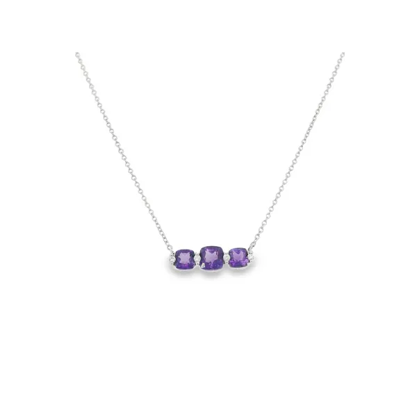 14K White Gold Amethyst Necklace S&E Jewelers Depew, NY