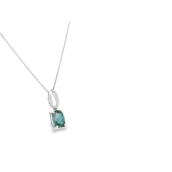 14K White Gold Lab-Alexandrite Pendant Image 2 S&E Jewelers Depew, NY