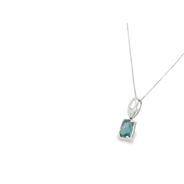 14K White Gold Lab-Alexandrite Pendant Image 3 S&E Jewelers Depew, NY