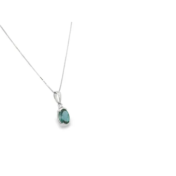 14K White Gold Lab-Alexandrite Pendant Image 2 S&E Jewelers Depew, NY