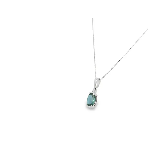 14K White Gold Lab-Alexandrite Pendant Image 3 S&E Jewelers Depew, NY