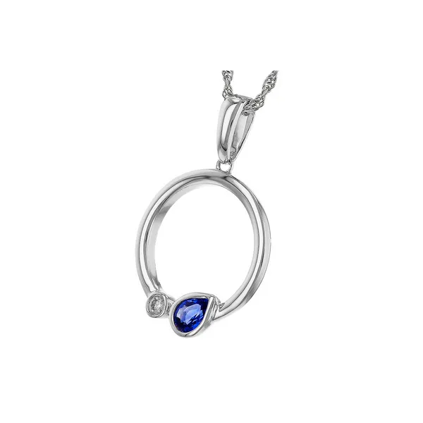 14KT Gold Sapphire Pendant Image 2 S&E Jewelers Depew, NY