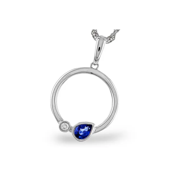 14KT Gold Sapphire Pendant S&E Jewelers Depew, NY