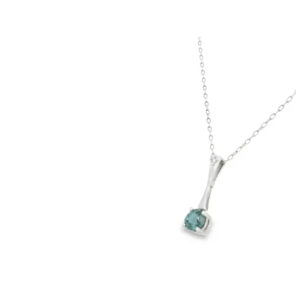 14Kt White Alexandrite and Diamond Pendant Image 3 S&E Jewelers Depew, NY