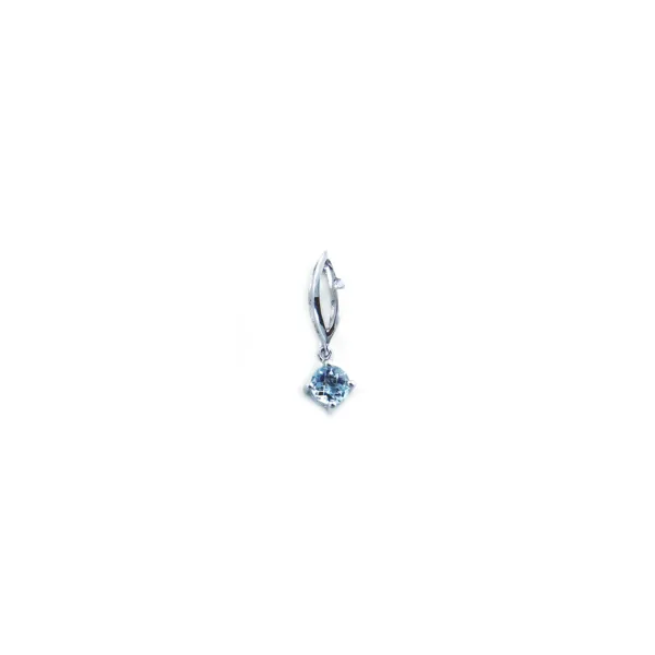 14KT White Aquamarine Platinum Pendant S&E Jewelers Depew, NY
